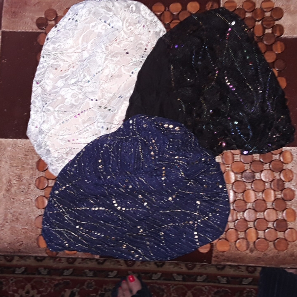 Sparkly hats skullcaps listing for all 3 chemo